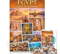 Puzzle de 1000 pièces pour Adolescents sur Les mystères de l'Égypte, Jeu Manuel et intellectuel Relaxant, Cadeau d'anniversaire, 38x26cm