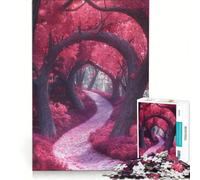 Puzzle de 1000 pièces pour Adolescents surréalisme Un Chemin forestier avec des Arbres Art de la Nature Jeux relaxants défi à relever améliorer l'amour Entre Les Couples 38x52cm