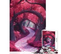 Puzzle de 1000 pièces pour Adolescents surréalisme Un Chemin forestier avec des Arbres Art de la Nature Jeux Amusants pour Toute la Famille décoration intérieure Cadeau d'anniversaire ou de Voyage