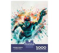 Puzzle De 1000 Pièces pour Adolescents Swimmer in Motion Puzzle Anti-Stress, Amusant Et Original, Cadeau Unique pour Un Anniversaire Ou Noël 70x50cm/1000pcs