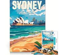 Puzzle de 1000 pièces pour Adolescents, Sydney, Australie, Jeu de logique, Passe-Temps à la Maison, découpe précise, Cadeau de fête 38x26cm