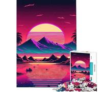 Puzzle de 1000 pièces pour Adolescents Symphonie du Coucher de Soleil électrique Jeu Familial Stimulant l'intelligence et Le Cerveau Jouet addictif Cadeau Artistique activités familiales (38x26cm)