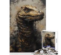 Puzzle de 1000 pièces pour Adolescents T-Rex Décoration Murale Idée Cadeau Jeu éducatif pour développer la motricité Fine et Le Cerveau Dimensions 38x52cm