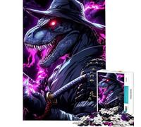 Puzzle de 1000 pièces pour Adolescents T-Rex Raptor Ninja Animaux Jeu Difficile et Stimulant idéal comme Cadeau d'anniversaire ou Jeu éducatif pour Les 14 Ans et Plus (38x26cm)