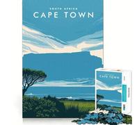 Puzzle de 1000 pièces pour Adolescents, Table Mountain, Le Cap, Sharp Cut Art, Jeu cognitif, Cadeau pour des Moments de détente, décoration de Noël (38x26cm)