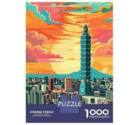 Puzzle De 1000 Pièces pour Adolescents Taipei Taiwan City Casse-tête pour Adultes - Jeu De Réflexion - Décoration Parfaite - Difficile Et Stimulant 70x50cm/1000pcs