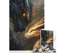 Puzzle de 1000 pièces pour Adolescents Tairn et Andarna Quatrième Aile Puzzle 1000 pièces Jeu Manuel Cadeaux d'anniversaire Activités familiales (50x75cm)