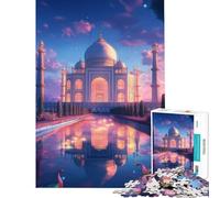 Puzzle de 1000 pièces pour Adolescents Taj Mahal au Coucher du Soleil Puzzle de 1000 pièces à Monter soi-même Découpe de précision Idéal comme Cadeau pour Toute la Famille (50x75cm)