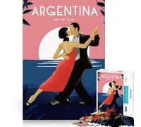 Puzzle de 1000 pièces pour Adolescents Tango Argentin Découpe soignée Jeu cognitif Jouet pour Passer Le Temps Libre Cadeau apaisant de Noël (50x75cm)