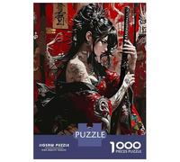 Puzzle De 1000 Pièces pour Adolescents Tattooed Geisha with Katana Puzzles pour Adultes - Jeux À Faire Soi-même - Améliore La Mémoire - Difficile Et Stimulant 52x38cm/1000pcs