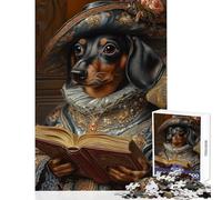 Puzzle de 1000 pièces pour Adolescents Teckel en Tenue Royale Jeu Familial de 1000 pièces Cadeau et Jouet idéal pour Les activités en Famille (50x75cm)