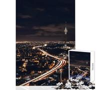 Puzzle de 1000 pièces pour Adolescents Téhéran la Nuit Décoration intérieure Jouet Idée Cadeau Jeu de Construction Liste de souhaits avec Le Père Noël Dimensions 38x26cm