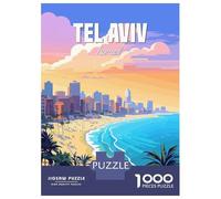 Puzzle De 1000 Pièces pour Adolescents Tel Aviv Puzzles pour Adultes - Défi Difficile - Activités Amusantes À La Maison pour Les Jeux 52x38cm/1000pcs