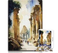Puzzle de 1000 pièces pour Adolescents - Temple de Karnak, Égypte - Un Passe-Temps paisible et satisfaisant - Assemblage Parfait - Découpe de précision - Dimensions:50x75cm