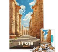 Puzzle de 1000 pièces pour Adolescents Temple de Louxor Égypte Activités Amusantes à la Maison Jeux relaxants et stimulants pour la mémoire Convient aux Personnes de 14 Ans et Plus (38x52cm)