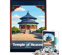 Puzzle de 1000 pièces pour Adolescents Temple du Ciel Chine idéal pour Un Anniversaire ou Noël Décoration Parfaite Jeu Manuel à partir de 14 Ans 38x26cm