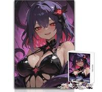 Puzzle de 1000 pièces pour Adolescents:Tentatrice énigmatique - Envoûtement obscur déchaîné - Jeu éducatif de précision Anti-Stress - Dimensions:38x26cm