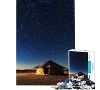 Puzzle de 1000 pièces pour Adolescents Tente du désert sous Un Ciel étoilé activités ludiques à la Maison décoration Murale Jeu éducatif adapté aux Personnes de 14 Ans et Plus (50x75cm)