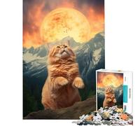 Puzzle de 1000 pièces pour Adolescents Teton CatxPizza Sun Jouet éducatif pour améliorer la mémoire Cadeau d'anniversaire (Taille 38x52cm)