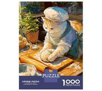 Puzzle De 1000 Pièces pour Adolescents The Baker Cat Puzzle Jeu Manuel Difficile Difficile Cadeaux pour Les Amis Et La Famille 38x26cm/1000pcs