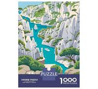 Puzzle De 1000 Pièces pour Adolescents The Calanques France Puzzle pour Adultes Jeu Manuel Défi Difficile Est Idéal comme Cadeau 38x26cm/1000pcs