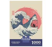 Puzzle De 1000 Pièces pour Adolescents The Great Shark Puzzles pour Adultes Découpe De Précision Stimule Le Cerveau Jeu Amusant Et Stimulant pour Toute La Famille 38x26cm/1000pcs