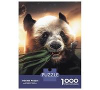 Puzzle De 1000 Pièces pour Adolescents The Panda and The Bird Puzzle Anti-Stress, Amusant Et Original, Cadeau Unique pour Un Anniversaire Ou Noël 52x38cm/1000pcs