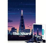Puzzle de 1000 pièces pour Adolescents The Shard London Pixel Art, découpe précise, Jeu Amusant et Relaxant, Cadeau d'anniversaire Original (38x52cm)