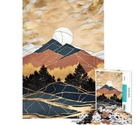 Puzzle de 1000 pièces pour Adolescents thème Abstrait Montagne Coucher de Soleil Difficile et Stimulant décoration intérieure Jeu Relaxant pour Les 14 Ans et Plus (50x75cm)