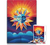 Puzzle de 1000 pièces pour Adolescents, thème Abstrait « Soleil dans Le Ciel », Jeu éducatif, pour Femmes, Cadeau de Noël Secret, Dimensions : 38x52cm