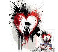 Puzzle de 1000 pièces pour Adolescents Thème Amour Fou Jeu de Construction Idée Cadeau Activité Manuelle Amusante à Faire à la Maison Dimensions 50x75cm