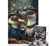 Puzzle de 1000 pièces pour Adolescents thème Animal Steampunk Pingouin Jeu éducatif et Stimulant idéal pour Les Femmes et Les Hommes Dimensions 38x26cm