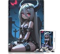 Puzzle de 1000 pièces pour Adolescents, thème Anime avec Une Fille enchaînée Un Jeu de société Unique et Amusant, Un véritable Cadeau Artistique Dimensions : 38x52cm