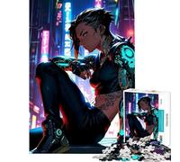 Puzzle de 1000 pièces pour Adolescents thème Anime Cyberpunk Cyborg Jeu intellectuel et éducatif idéal pour Les activités familiales ou comme Cadeau d'anniversaire (Dimensions 38x52cm)