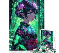 Puzzle de 1000 pièces pour Adolescents thème Anime Esprit de la forêt Jouet éducatif Cadeau de Noël Secret pour Femmes (50x75cm)