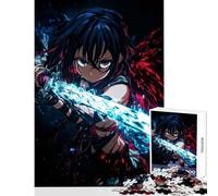 Puzzle de 1000 pièces pour Adolescents thème Anime Fille avec épée Jeu Anti-Stress pour Un échange de Cadeaux Casse-tête Amusant à Faire à la Maison Dimensions 38x26cm