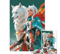 Puzzle de 1000 pièces pour Adolescents thème Anime Fille Loup gardienne idéal pour Un Anniversaire ou Noël pour s'amuser en Famille (à partir de 14 Ans) 38x52cm