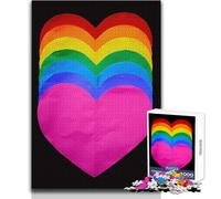 Puzzle de 1000 pièces pour Adolescents, thème Arc-en-Ciel et Amour, Jeu Pratique d'analyse et de logique, Cadeau d'anniversaire, Dimensions 38x26cm