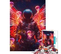 Puzzle de 1000 pièces pour Adolescents thème Astronaute angélique Jeu de réflexion Stimulant pour Adultes pour Les Amis et la Famille (38x52cm)