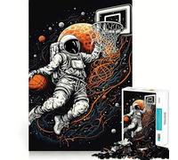 Puzzle de 1000 pièces pour Adolescents,thème Astronaute et Basket-Ball,découpe Lisse,Jeu de logique,Moment de détente,Cadeau d'anniversaire ou Loisir (38x52cm)