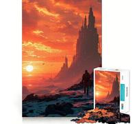 Puzzle de 1000 pièces pour Adolescents,thème Astronaute et planète inconnue,découpe soignée,Jeu cognitif,Jouet pour Passer Le Temps,Cadeau apaisant de Noël (38x26cm)
