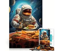 Puzzle de 1000 pièces pour Adolescents,thème Astronaute et Restauration Rapide,découpe Lisse,Jeu de logique,Moment de détente,Cadeau d'anniversaire ou Loisir (50x75cm)
