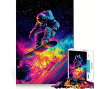 Puzzle de 1000 pièces pour Adolescents,thème Astronaute et Snowboard,découpe Lisse,Jeu de logique,Moment de détente,Cadeau d'anniversaire ou Loisir (50x75cm)