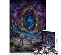 Puzzle de 1000 pièces pour Adolescents thème Astronaute Observant Les étoiles sur Une planète Extraterrestre Jeu de réflexion décoration Parfaite Jouet Amusant pour la Maison activités à Domicile