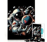 Puzzle de 1000 pièces pour Adolescents,thème Astronaute,Terre,Art Pop,découpe soignée,Jeu cognitif,Jouet pour Passer Le Temps,Cadeau apaisant de Noël (38x52cm)
