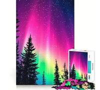 Puzzle de 1000 pièces pour Adolescents,thème aurores boréales et Ciel Nocturne,découpe Lisse,Jeu de logique,Moment de détente,Cadeau d'anniversaire (38x26cm)