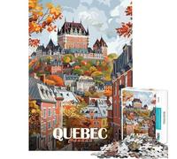 Puzzle de 1000 pièces pour Adolescents thème Automne à Québec pour Adultes Jeux Amusants Analyse et logique pour Noël ou Un Anniversaire (50x75cm)