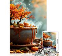 Puzzle de 1000 pièces pour Adolescents thème Automne Tasse à thé décoration intérieure Jouet Cadeau de Noël Secret Casse-tête Collection d'artistes Beaux-Arts Dimensions 38x52cm