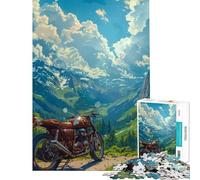 Puzzle de 1000 pièces pour Adolescents thème Aventure Alpine et Moto Difficile et Stimulant décoration intérieure Jeu Relaxant pour Les 14 Ans et Plus (50x75cm)