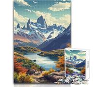 Puzzle de 1000 pièces pour Adolescents, thème Aventure en Patagonie, Jeu éducatif, défi Difficile, pour Un Père Noël Secret, Dimensions : 38x26cm
